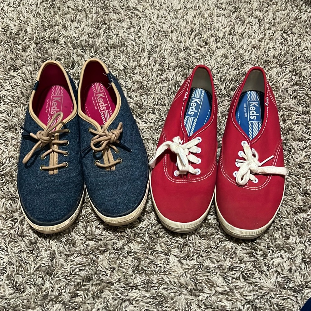 Keds Bundle || Red Pair ~ Denim Tan pair